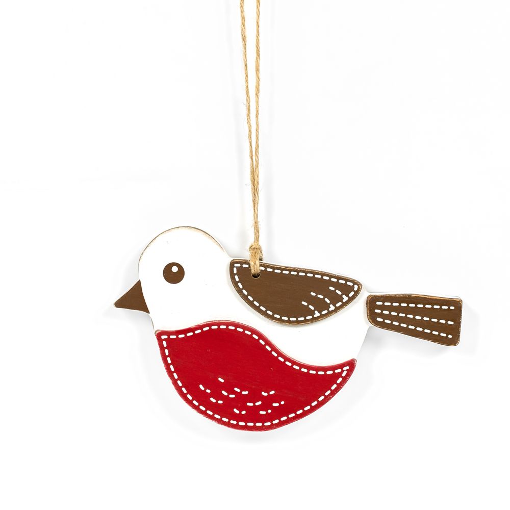 Bird Wood Ornament - Multicolor Holiday Decor