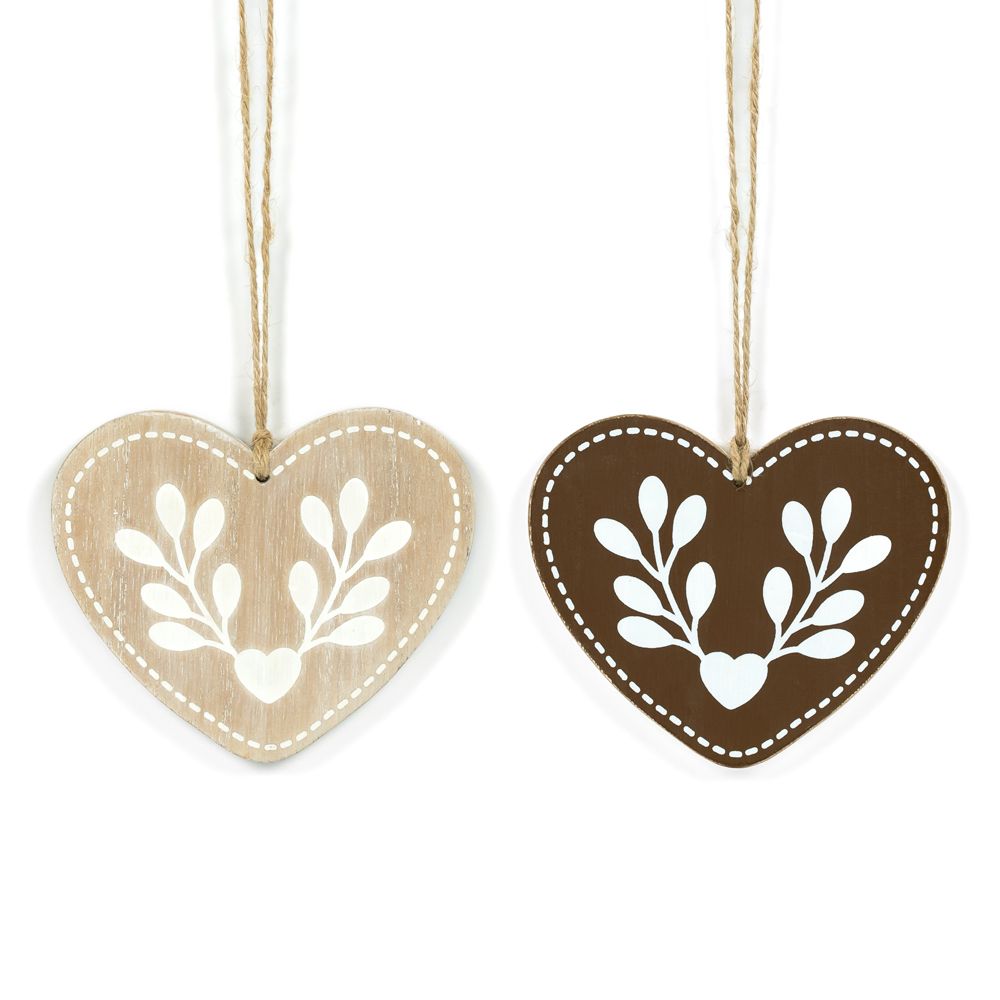 5x4 Reversible Heart Wood Ornament