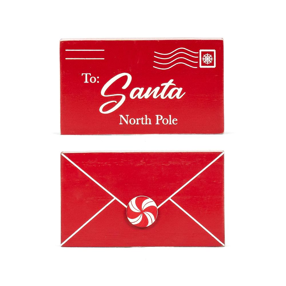 5x3x1 Chunky Wood Letter - Candy Cane Lane