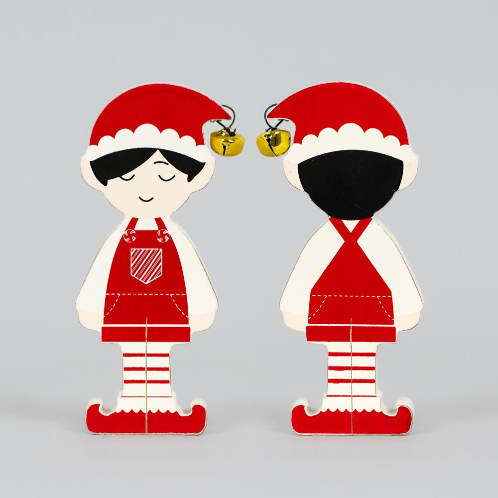 Boy Elf Wood Shape - Candy Cane Lane Collection