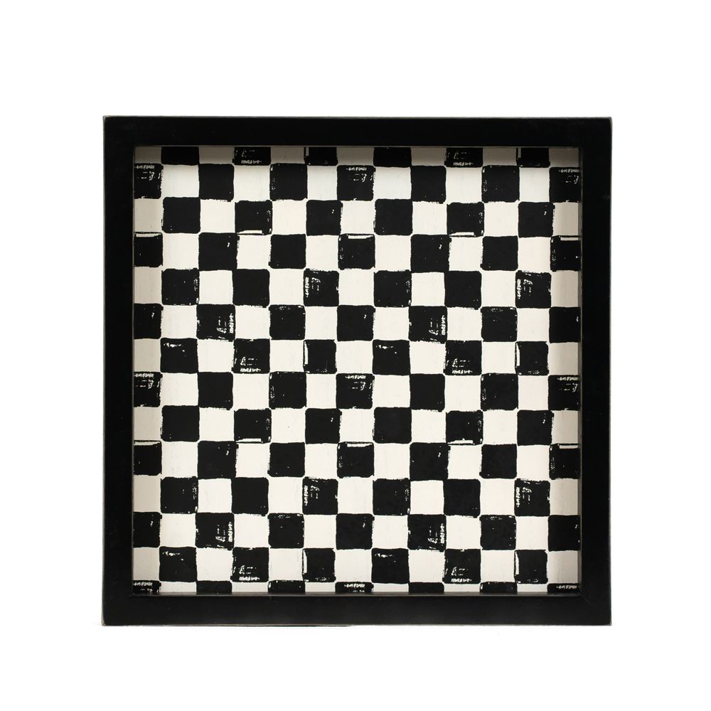 10x10 Checkerboard Wood Tray