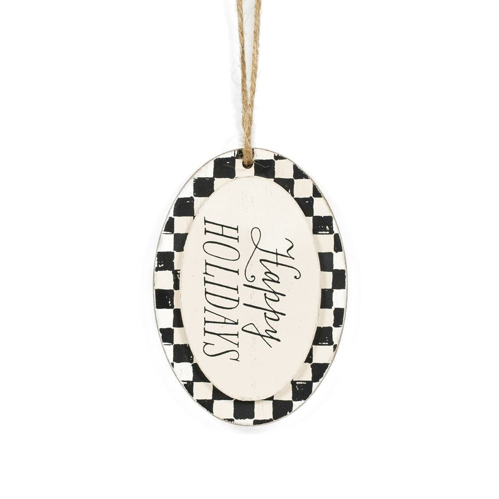 3x7 Wood Holiday Ornament