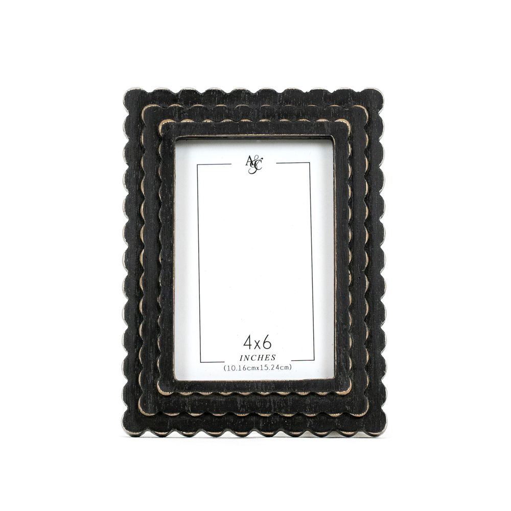 6x8 Scallop Wood Photo Frame