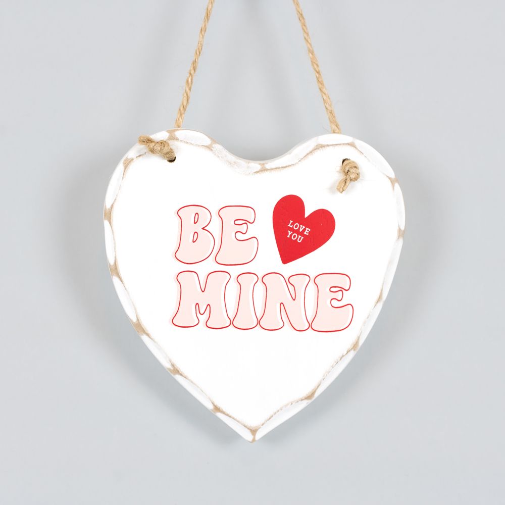 BE MINE Wood Hang Plaque