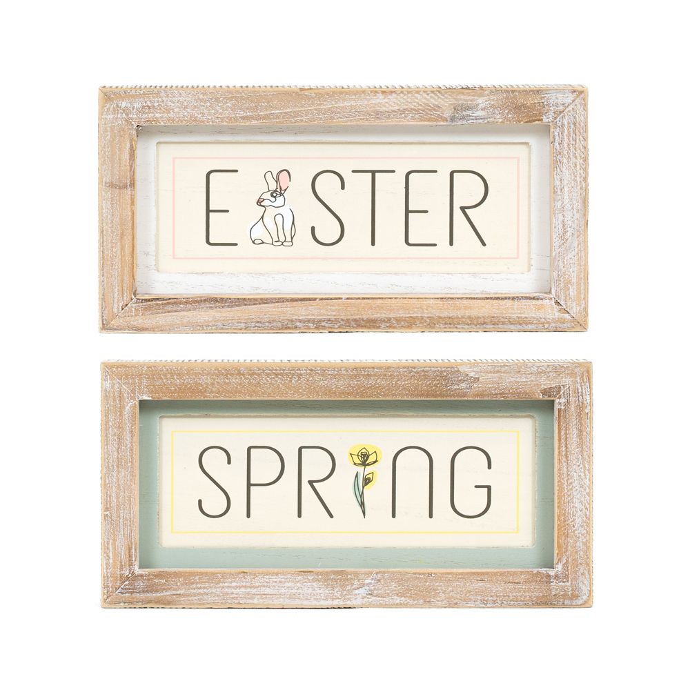 Spring/Easter Reversible Wood Frame Sign