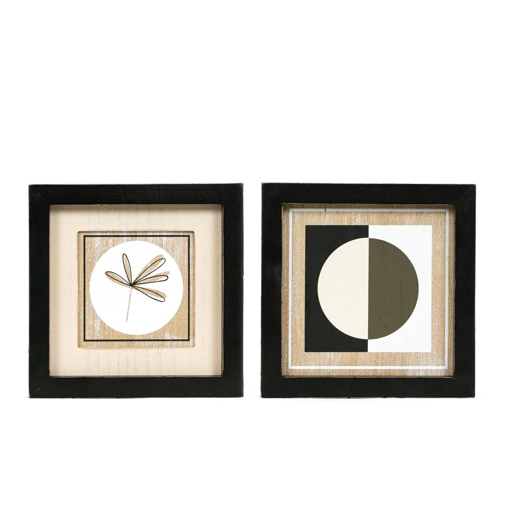 8x8 Reversible Wood Frame Sign - STEM/CIRCLE