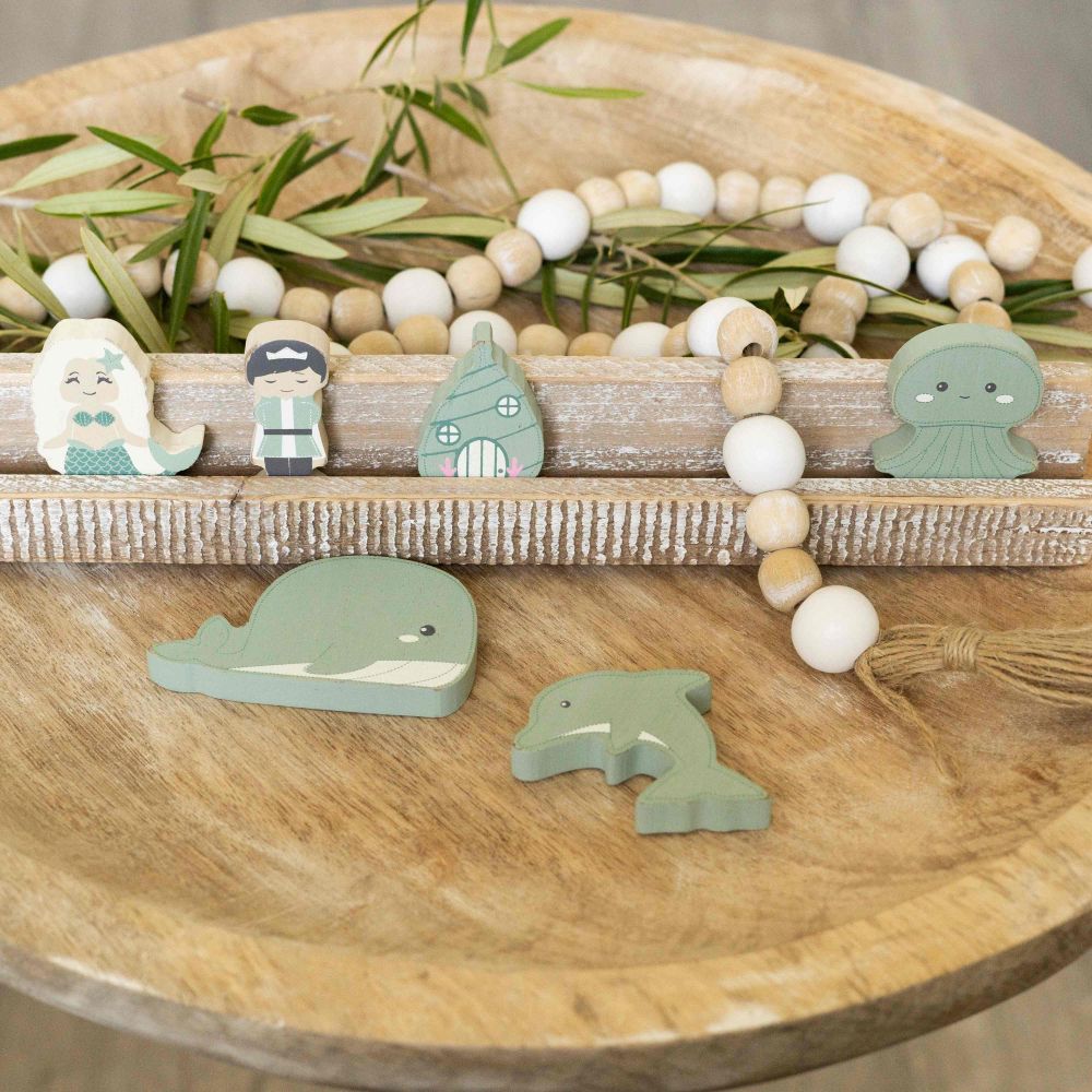 Mermaid Wood Shapes Set of 6