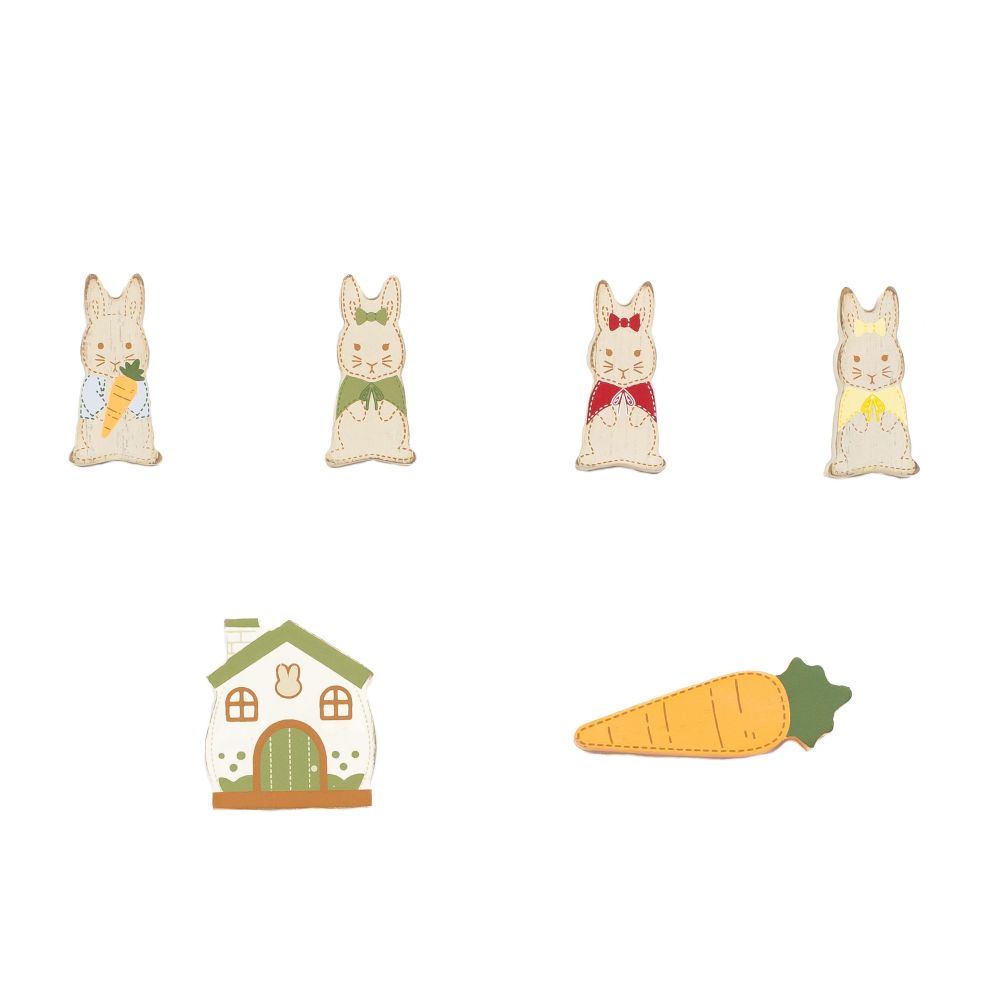 Peter Rabbit Wood Shapes Set of 6