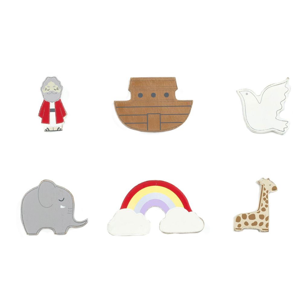 Noah's Ark Wood Shapes Set of 6