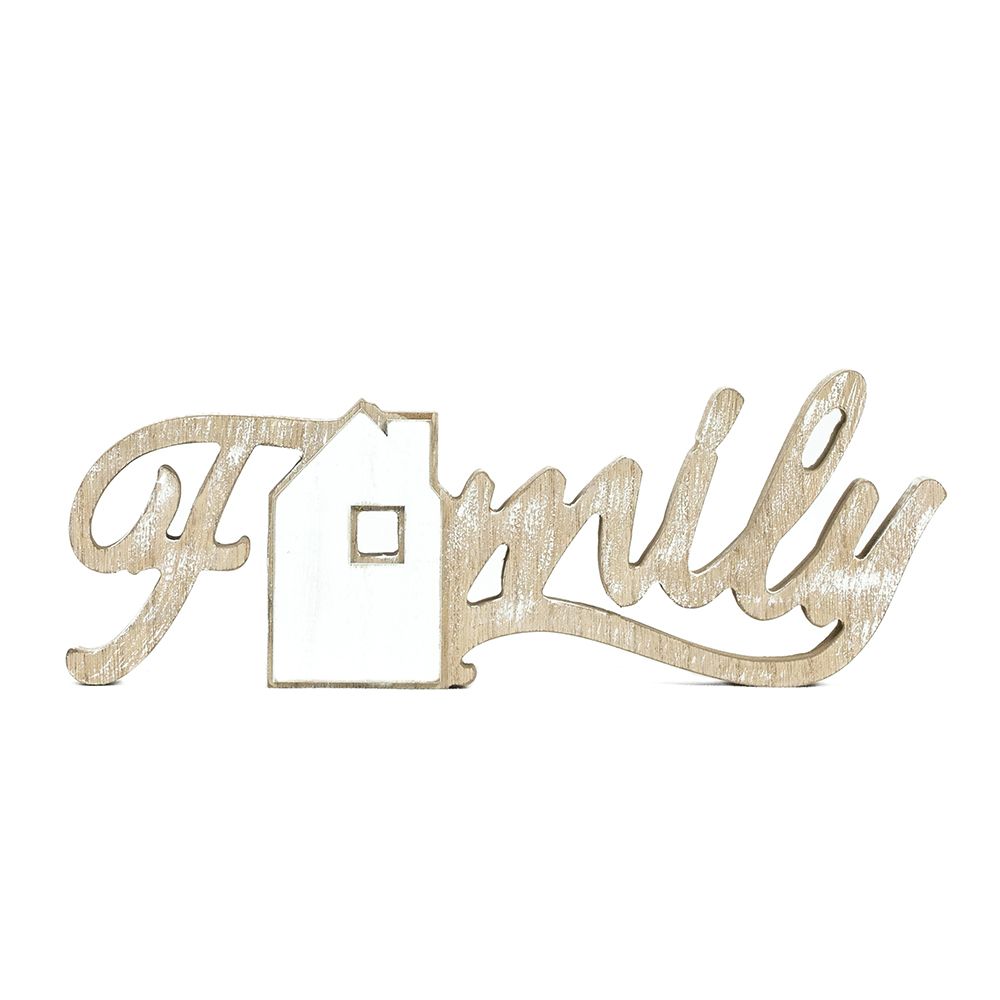 Family Wood Cutout Sign