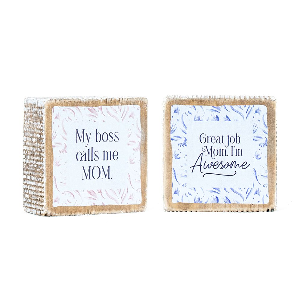 Awesome Mom Reversible Wood Sign