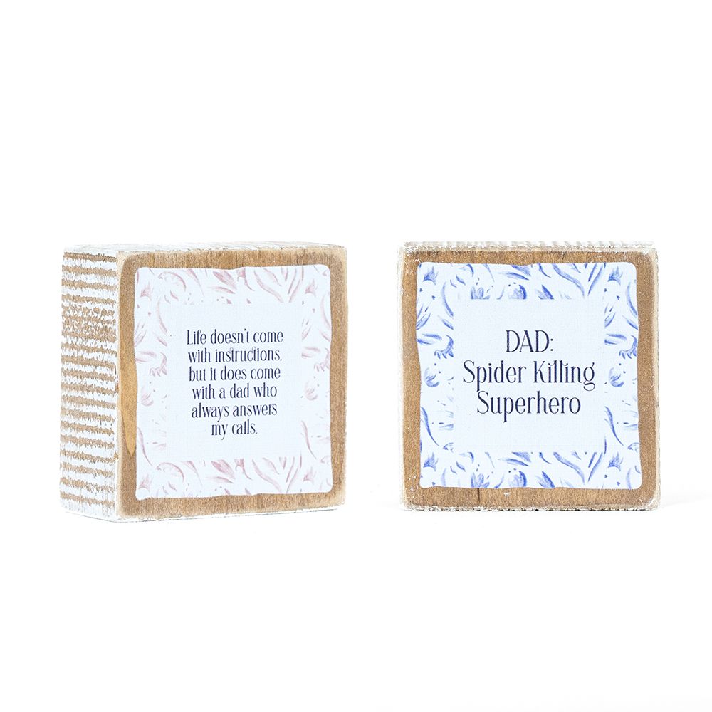 Dad Superhero Reversible Wood Frame Sign