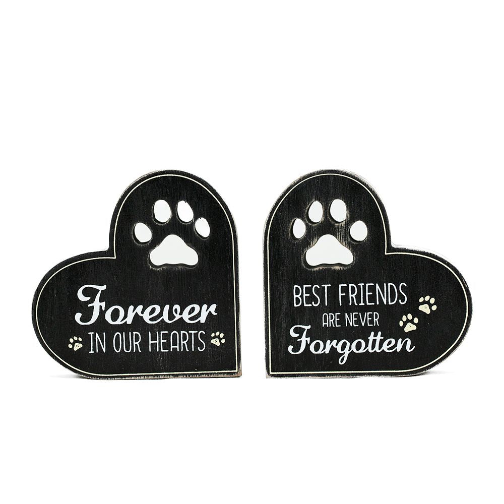 Fur Babies Memorial Wood Decor - Hearts & Friends