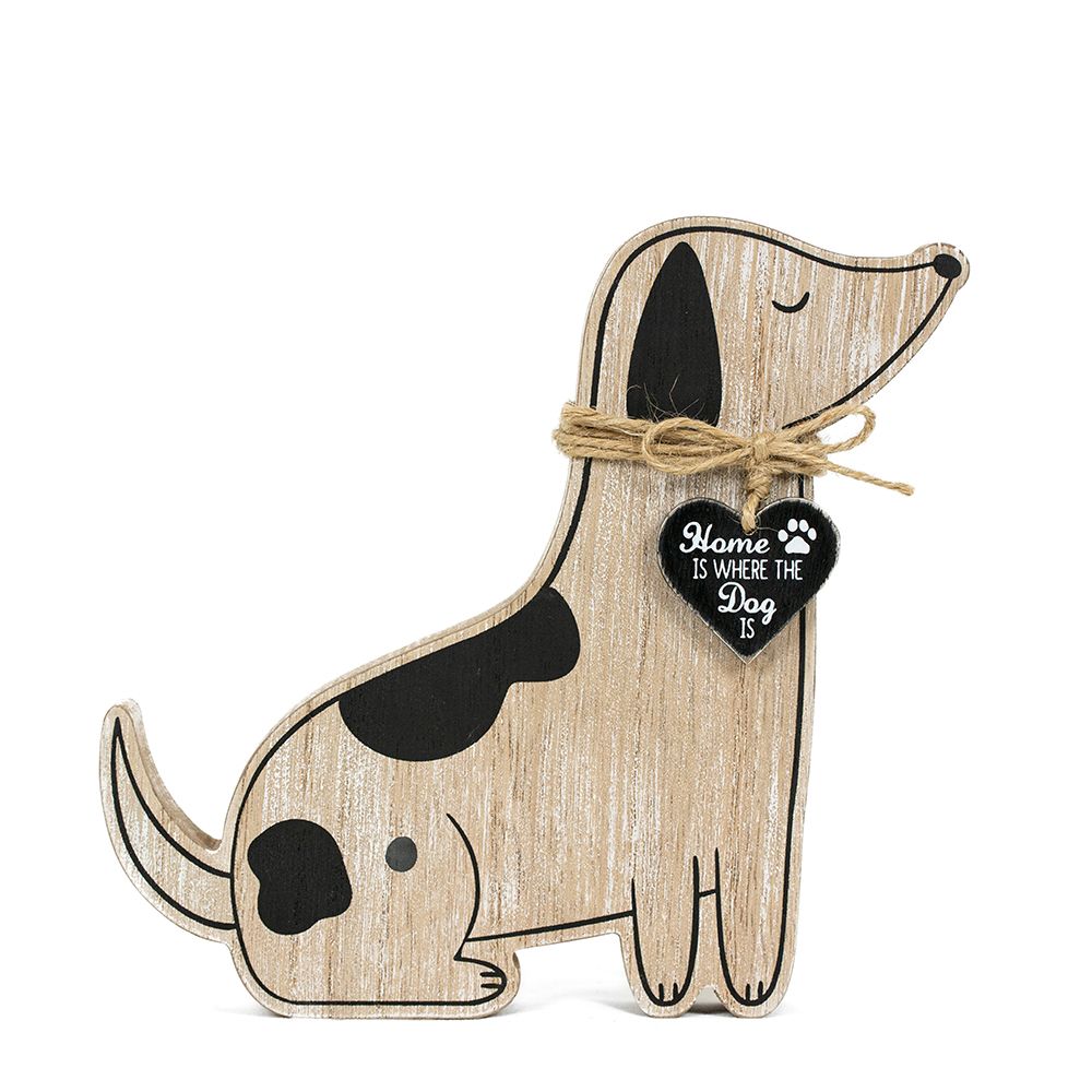 Dog Wood Decor Shape - Multicolor