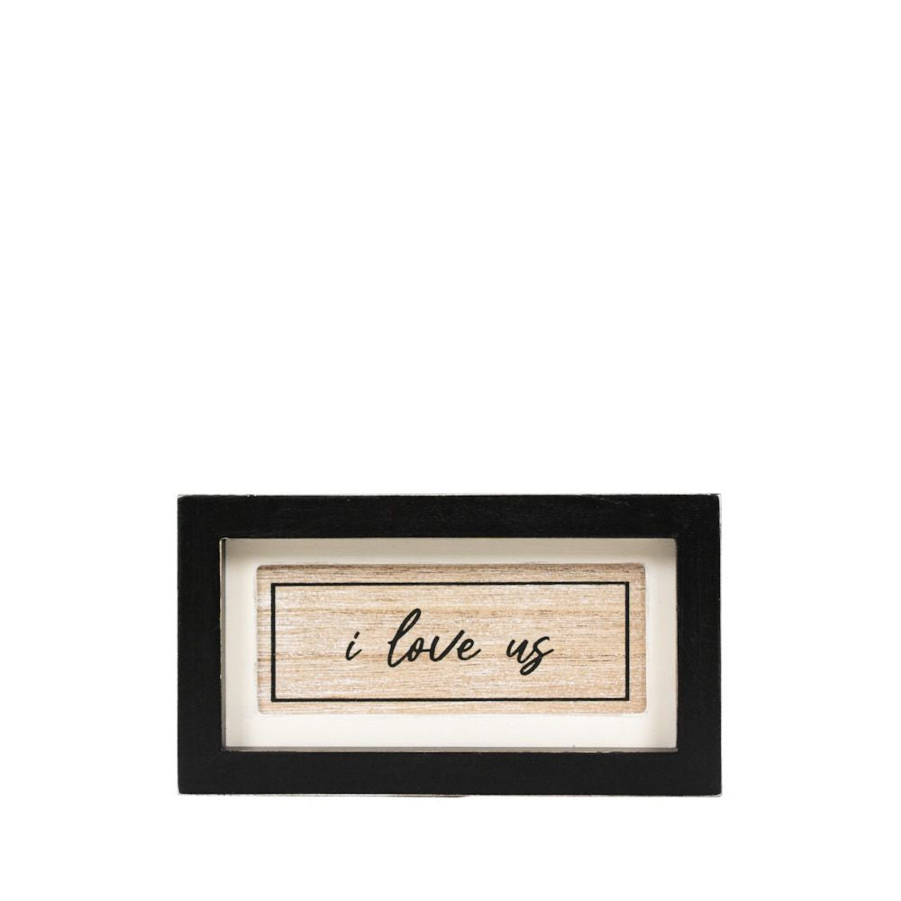 Reversible Wood Frame Sign - Key/Love