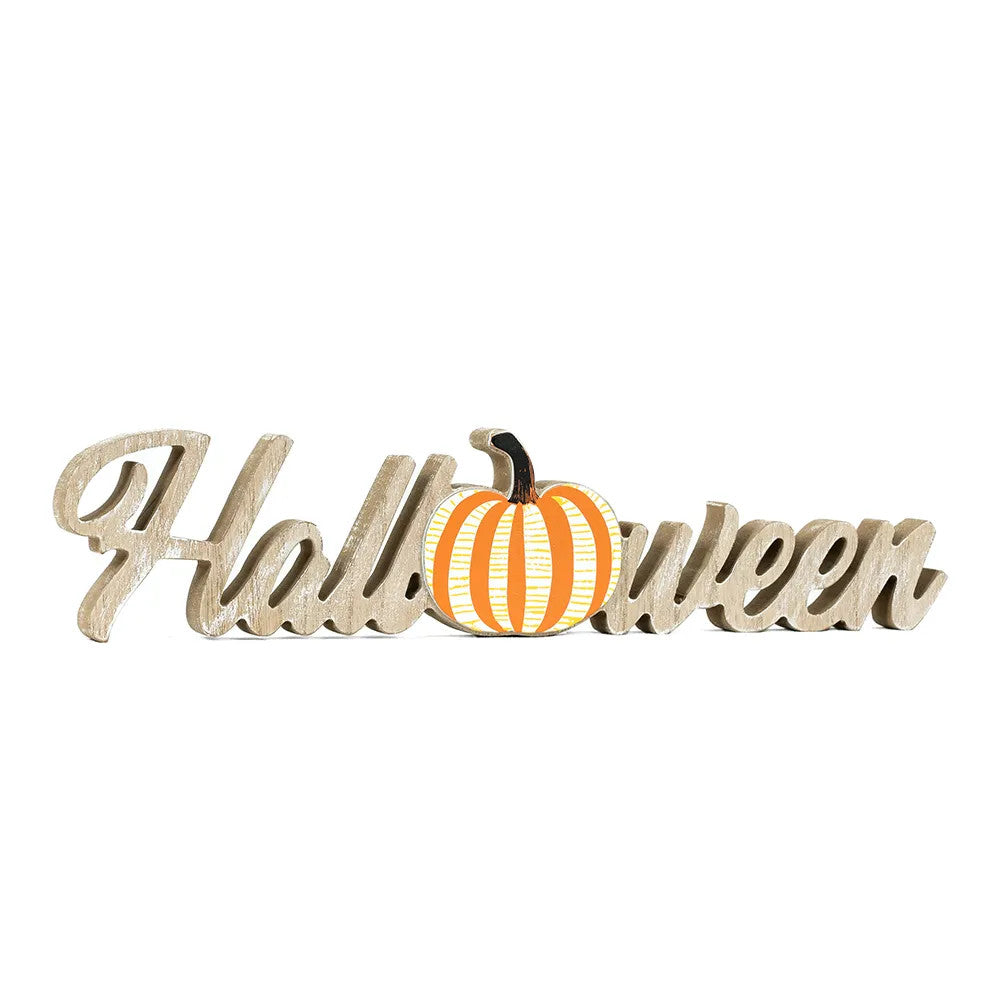 Halloween Wood Cutout - Multicolor Scripty