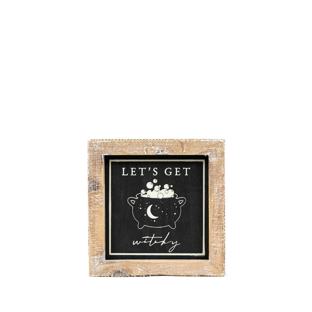 Witchy/Thankful Reversible Wood Frame Sign