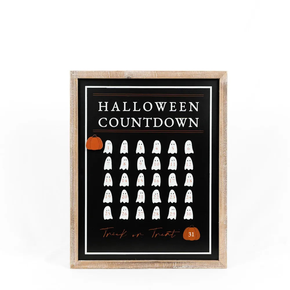 Countdown Leaves Wood Frame Sign