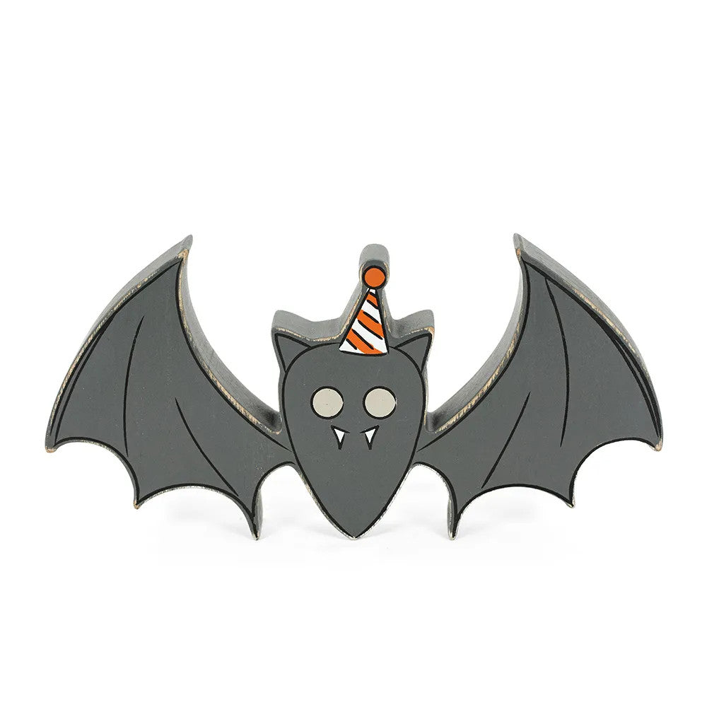 Reversible Halloween Bat Wood Decor