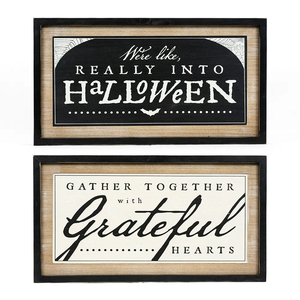 Reversible Wood Frame Sign - Really/Gather