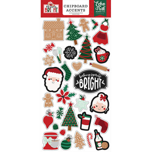 Baking Spirits Bright 6" x 13" Chipboard Accents - Echo Park