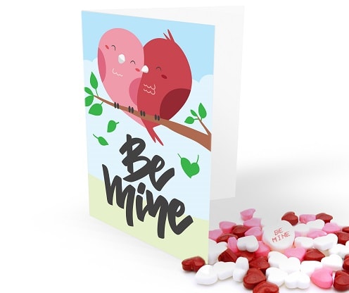 Lovebirds Unite: Be Mine Card SVG Image File Download