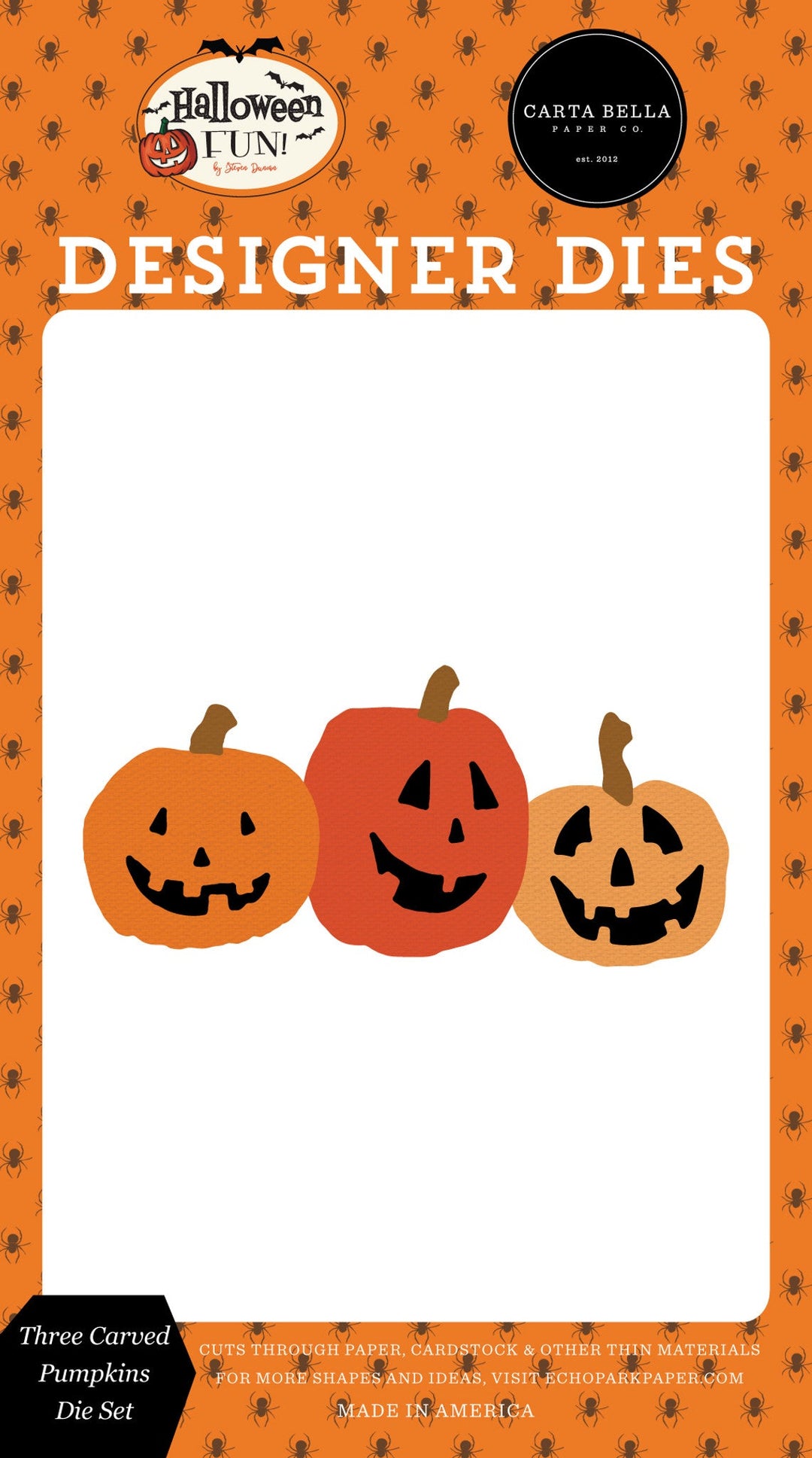 Three Carved Pumpkins Die Set - Halloween Fun - Carta Bella
