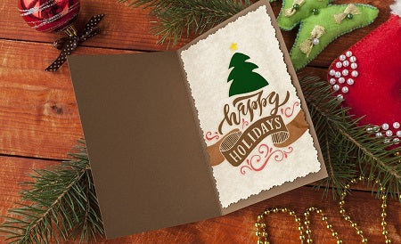 Happy Holidays Greeting Card SVG Image File Download