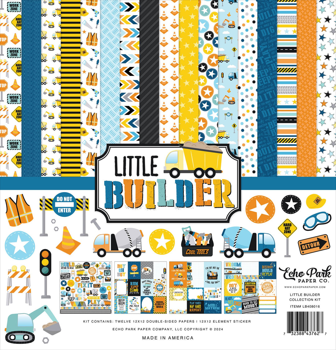 Little Builder 12" x 12" Collection Kit - Echo Park