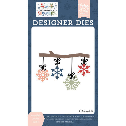 Snowflake Branch Die Set - Chilling With My Snowmies - Echo Park