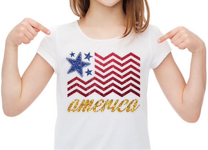 Chevron Striped American Flag SVG Image File Download