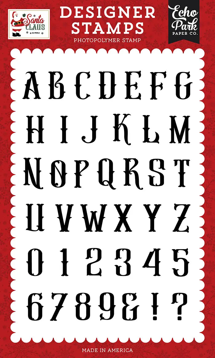 Antique Alphabet Stamp Set - Santa Claus - Echo Park