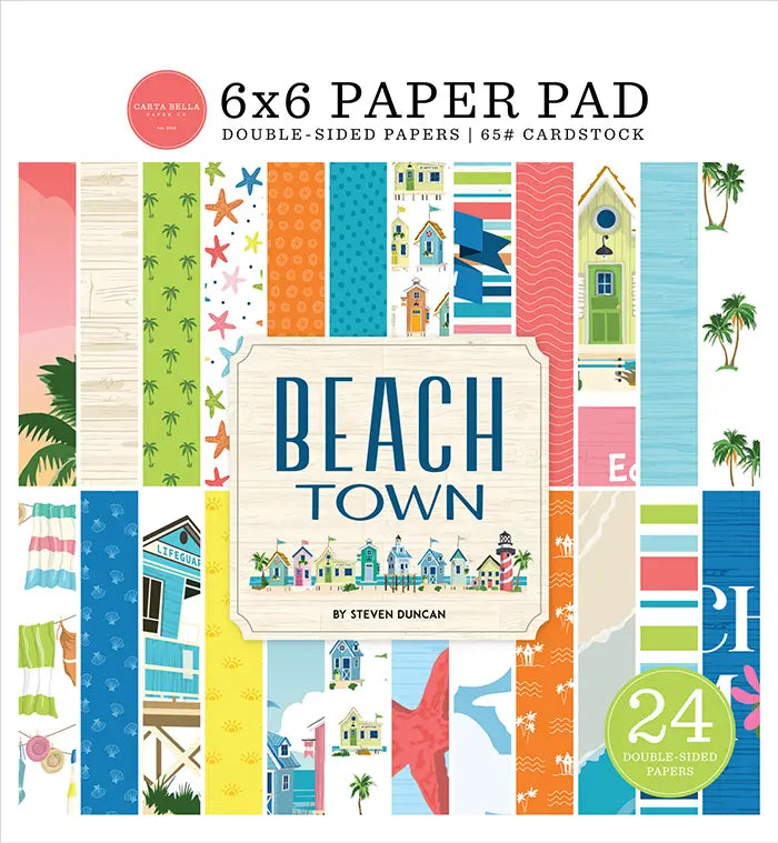 Beach Town 6" x 6" Paper Pad - Carta Bella
