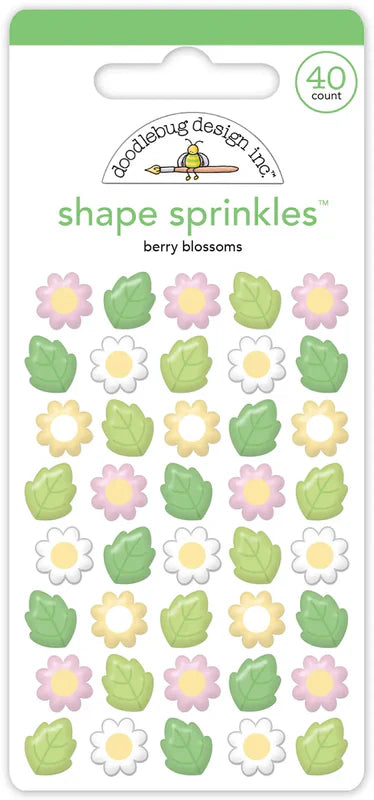 Berry Blossoms Shape Sprinkles - Berry Sweet - Doodlebug