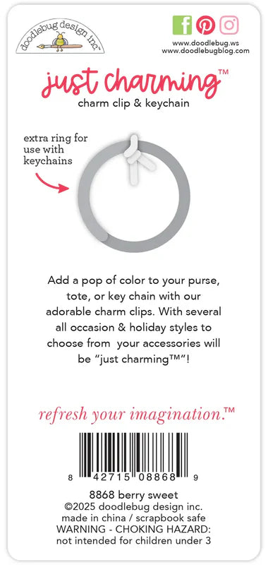 Berry Sweet Just Charming Clip - Doodlebug