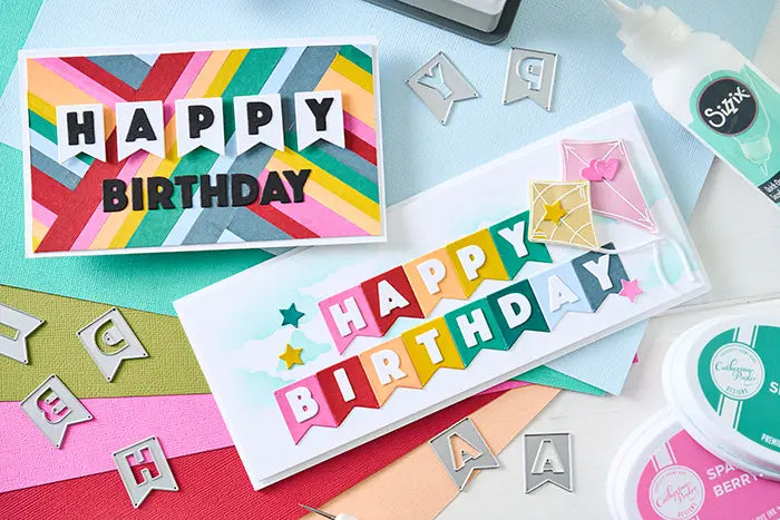 Birthday Bunting Thinlits Die Set - Catherine Pooler - Sizzix