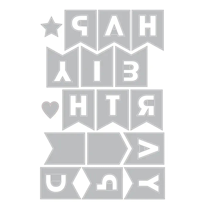 Birthday Bunting Thinlits Die Set - Catherine Pooler - Sizzix