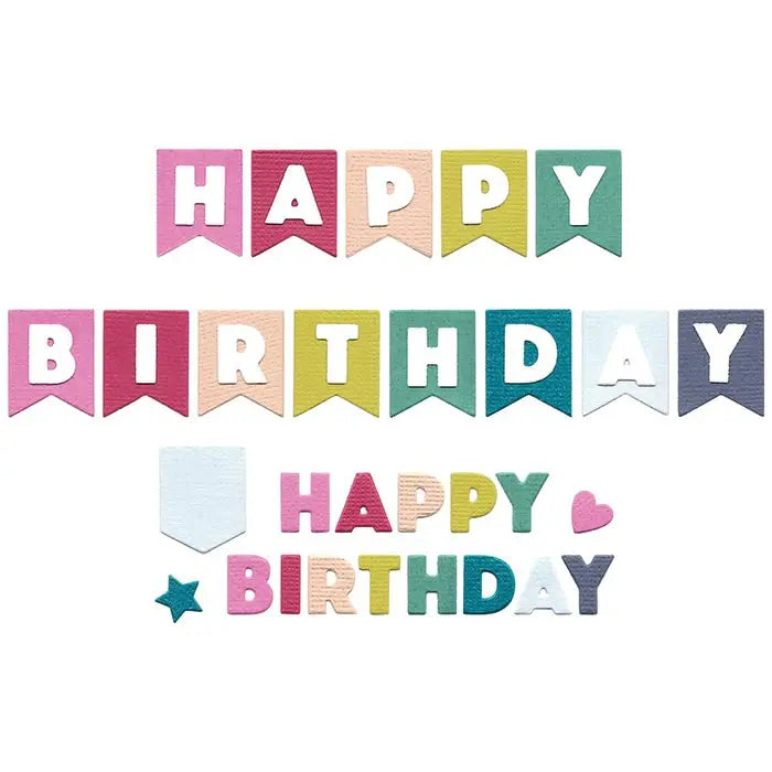 Birthday Bunting Thinlits Die Set - Catherine Pooler - Sizzix
