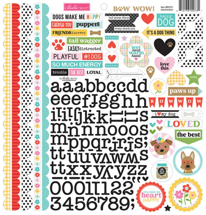 Bow Wow Doohickey Cardstock Stickers - Bella Blvd