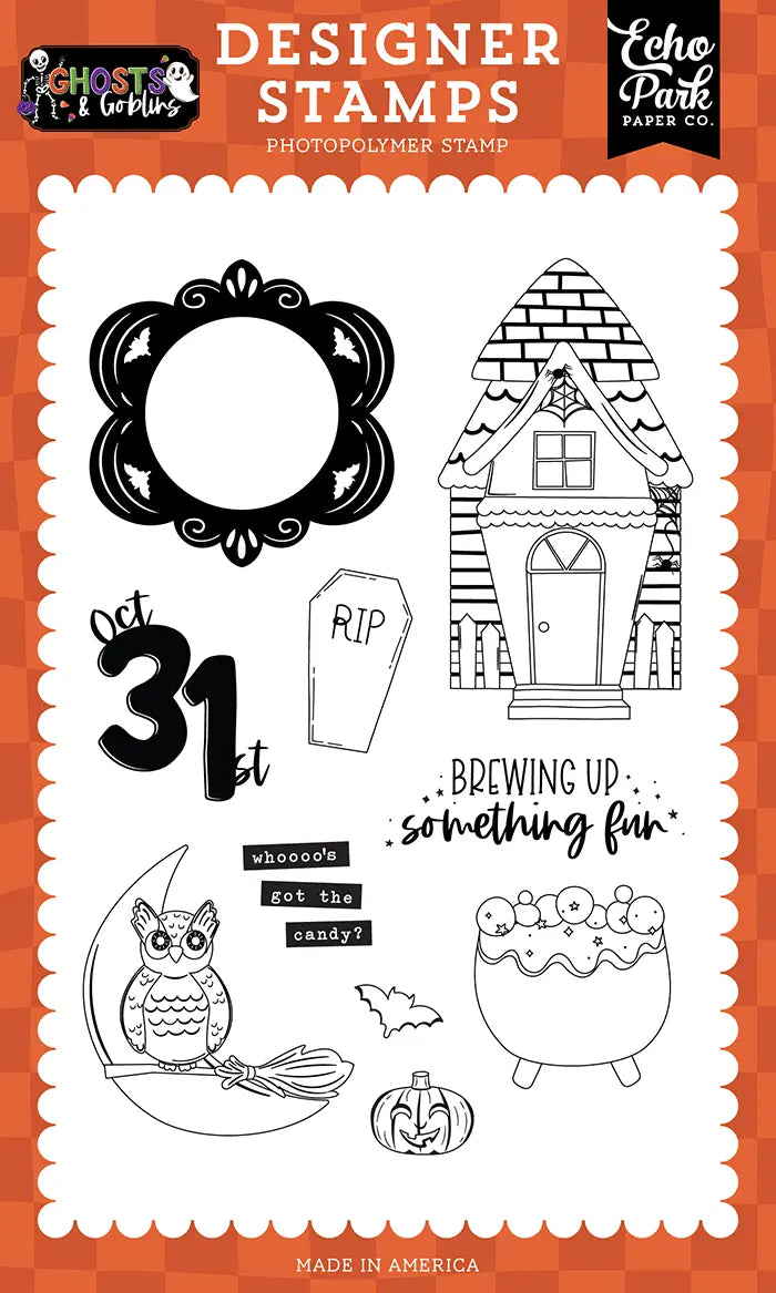 Brewing Up Something Fun Stamp Set - Ghosts And Goblins - Echo Park