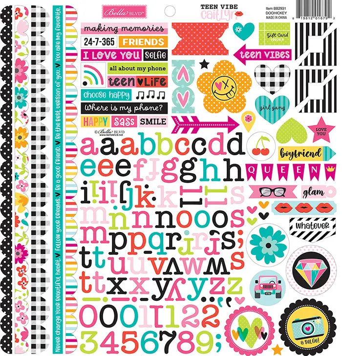 Teen Vibe Caitlyn Doohickey Cardstock Stickers - Bella Blvd