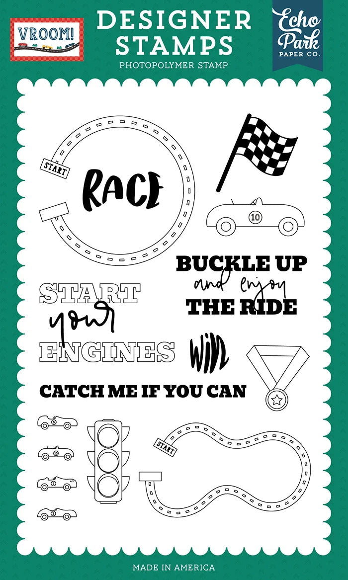 Catch Me If You Can Stamp Set – Vroom! – Echo Park