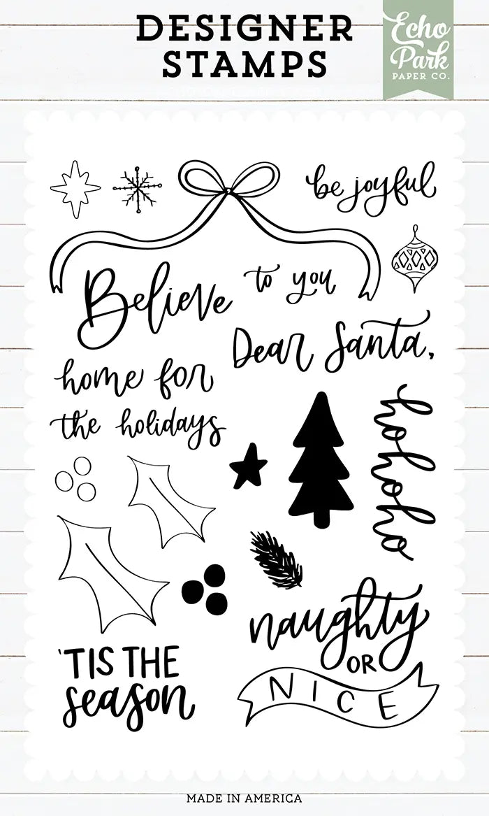Christmas Bow Stamp Set - Designer Series - Echo Park