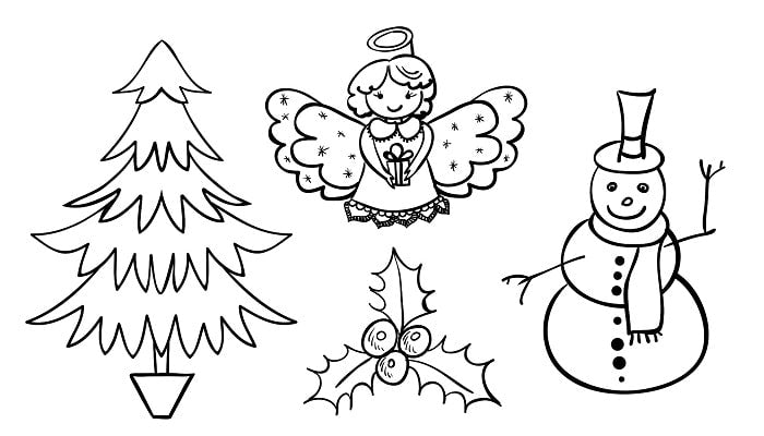 Christmas Illustrations Foil Quill SVG Image File Download