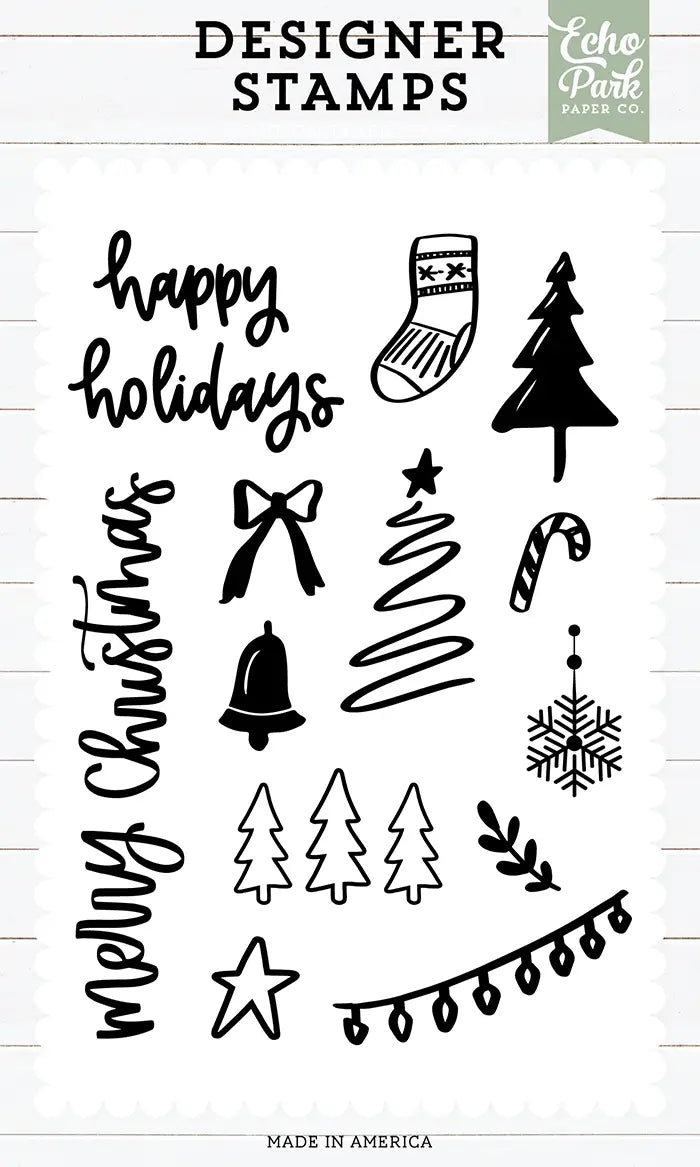 Christmas Icons Marker Stamp Set - Designer Series - Echo Park