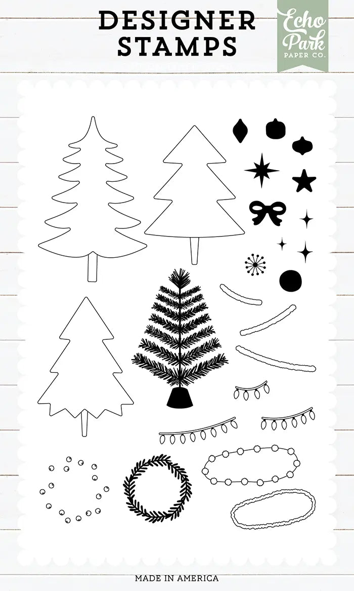 Christmas Trees Stamp Set - Designer Series - Echo Park