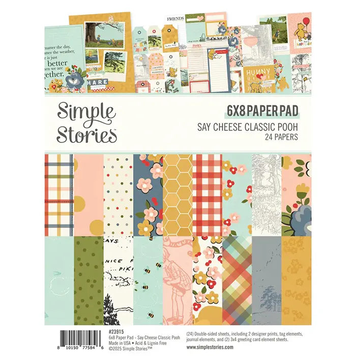 Classic Pooh 6" x 8" Paper Pad - Say Cheese - Simple Stories