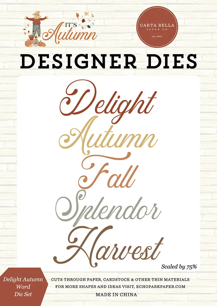 Delight Autumn Word Die Set - It's Autumn - Carta Bella