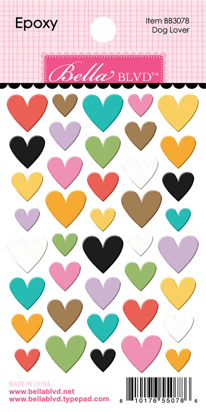 Dog Lover Epoxy Stickers- Bow Wow - Bella Blvd
