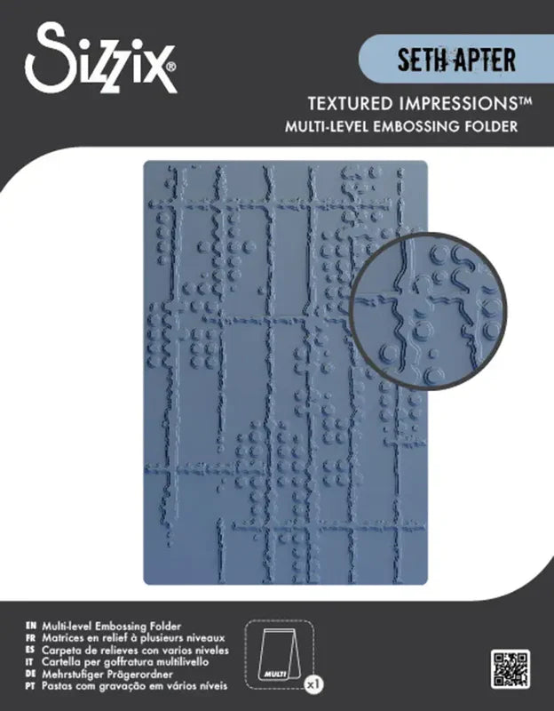 Dot Matrix Multi-Level Embossing Folder by Seth Apter - Sizzix